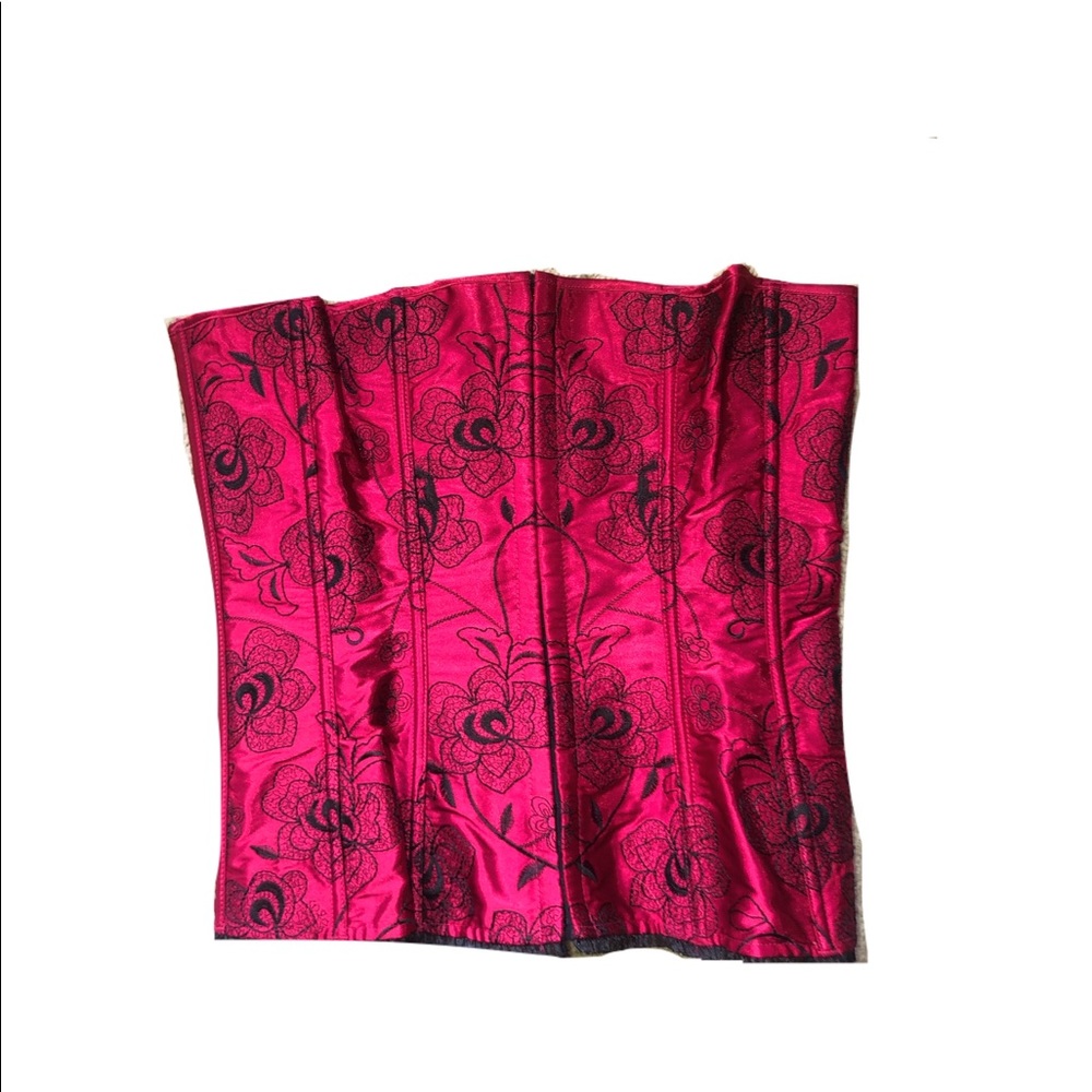 Red & Black Satin Corset